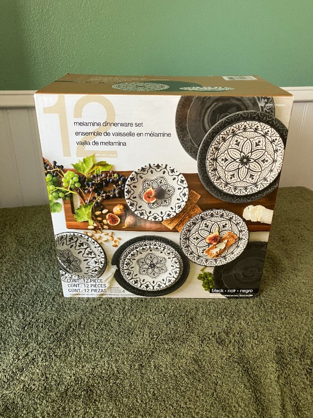 12 Piece Melamine Dinnerware Set